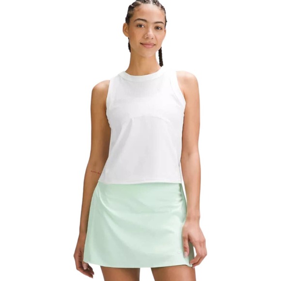 lululemon athletica Tops - Lululemon Grid Texture Tennis Tank White 4 NWT New Sleeveless Workout